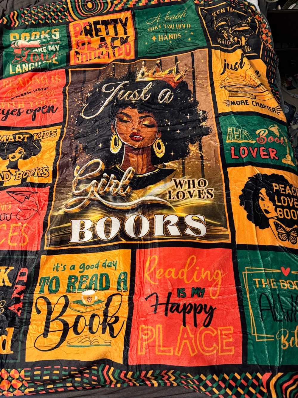 Just a Girl Who Loves Books Throw Blanket